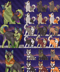 Free Husky Portrait Set by FerianMoon