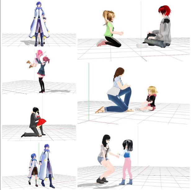 ParentChild Pose Pack MMD DL by deedee524 on DeviantArt