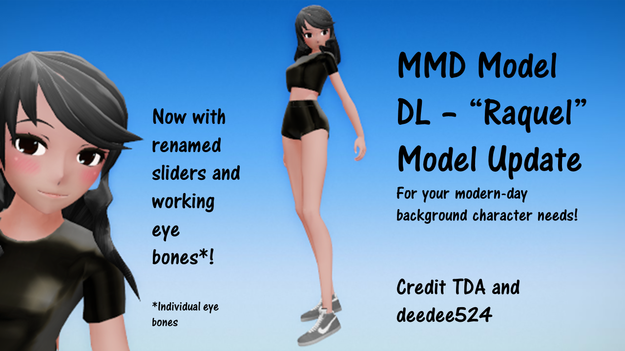 Raquel Model for MMD - Updated (Ver2) by deedee524 on DeviantArt