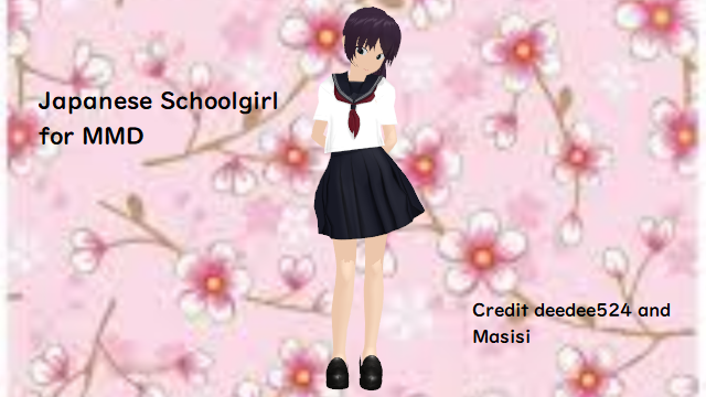 Japanese Schoolgirl for MMD by deedee524 on DeviantArt