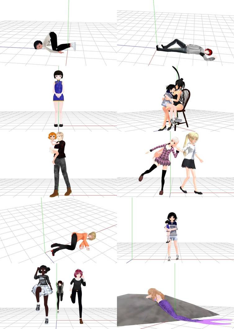 MMD Pose Pack 2 - 75+ Watchers Gift by deedee524 on DeviantArt