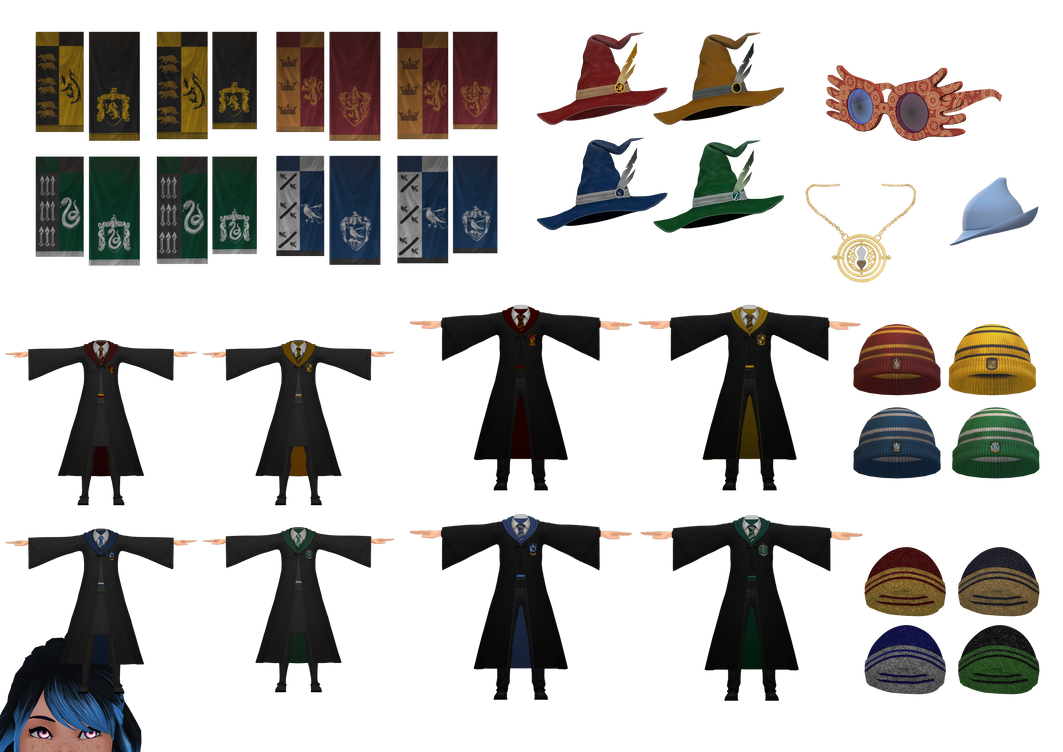 [MMD] Hogwarts Robes and Accessories (+DL) by NaminF on DeviantArt