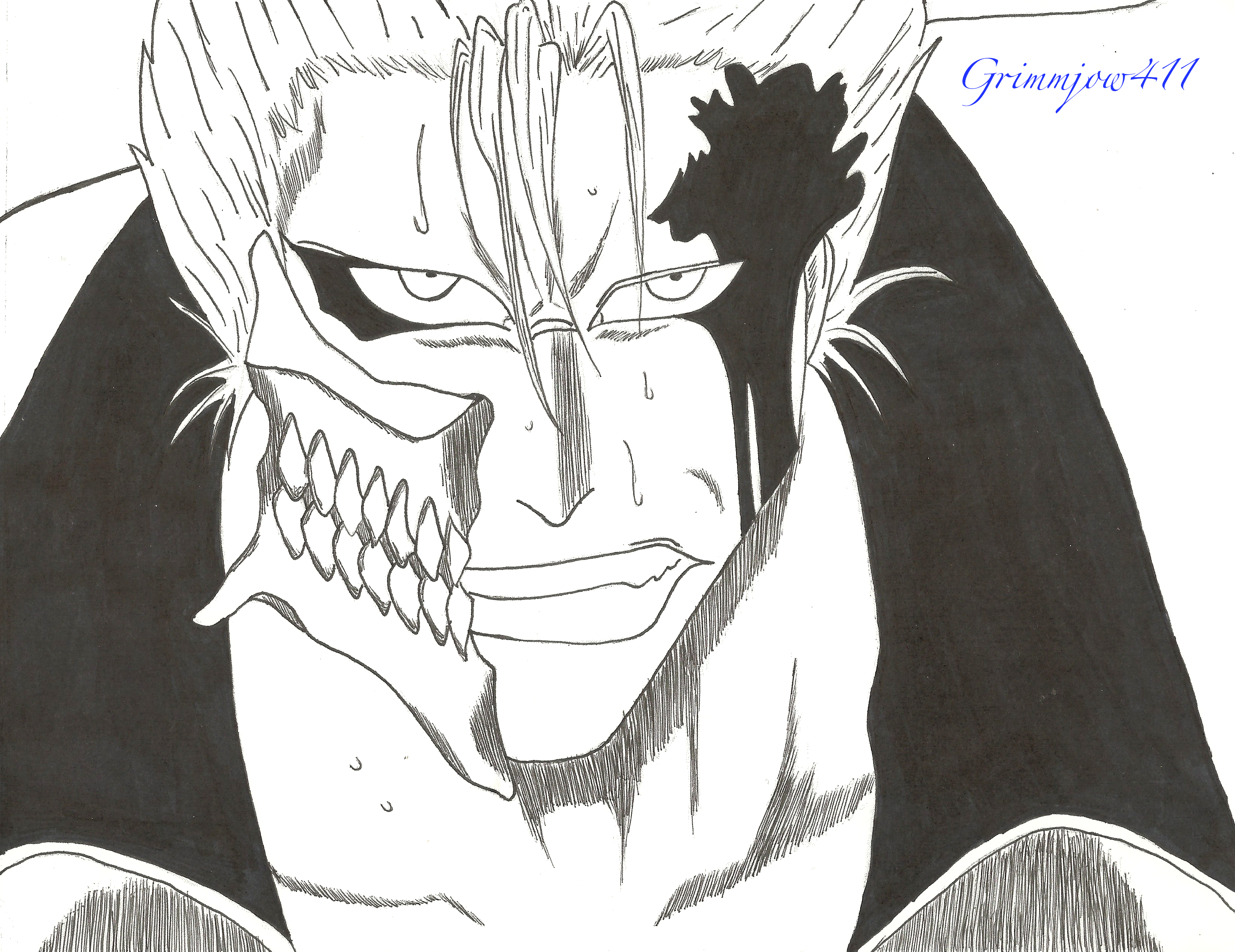 Bleach - Grimmjow - You Cut My Arm Off! (in pen)