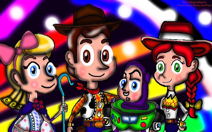 Woody Bo Peep Buzz Lightyear And Jessie By MagicalHyena FanArt On Woody Bo Peep Buzz Lightyear And Jessie By MagicalHyena FanArt On