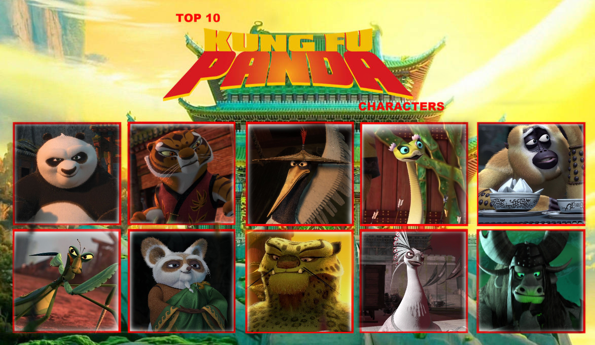 My Top 10 Favorite Kung Fu Panda Characters by MagicalHyenaFanArt on