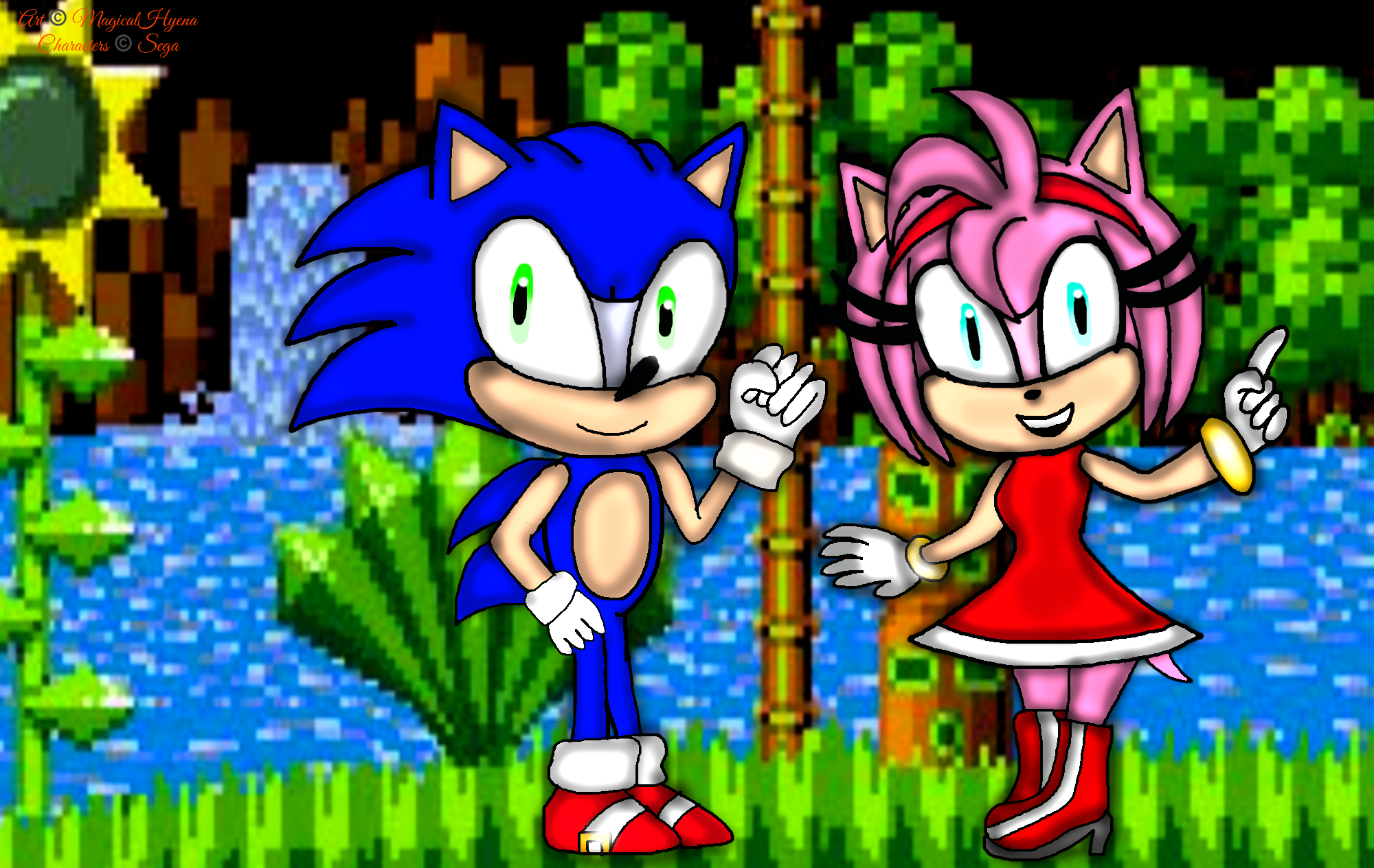 STH: Sonic and Amy Rose by MagicalHyena-FanArt on DeviantArt
