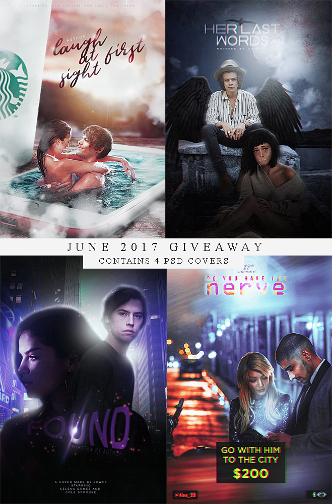 Giveaway June 2017 - 4 PSD covers