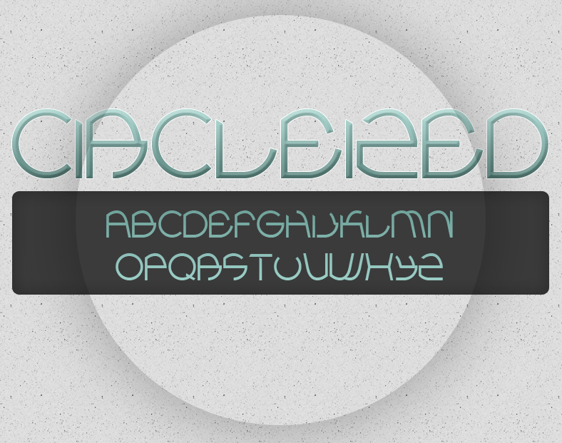 C I R C L E I Z E D  font