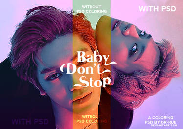 PSD coloring baby don't stop