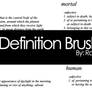 Definition Brushes