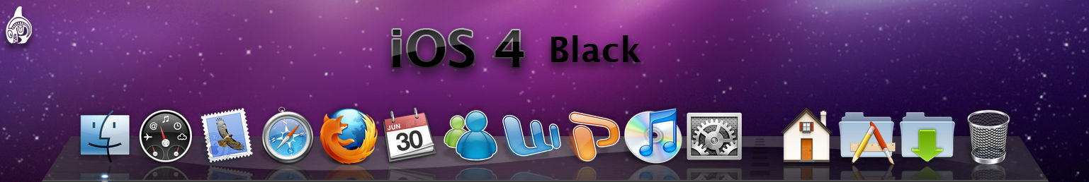 iOS 4 Black Dock by Lukeedee, visual art