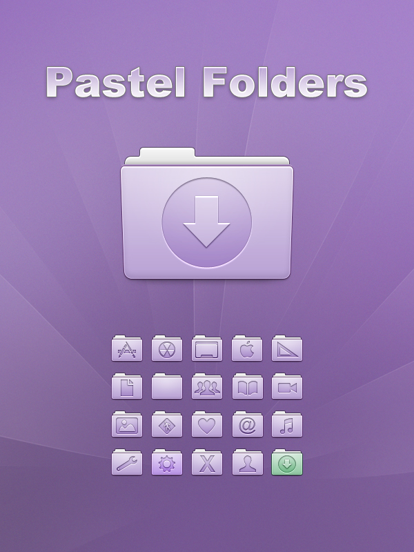 Aqua Pastel Folders by Lukeedee