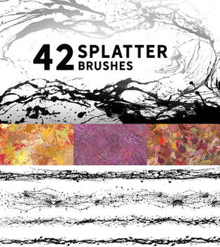 42 Splatter brushes photoshop