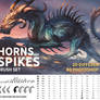 Horns and spikes brush set