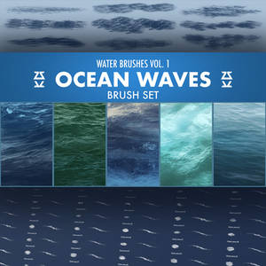 Ocean Waves Brush Set by Zsolt Kosa