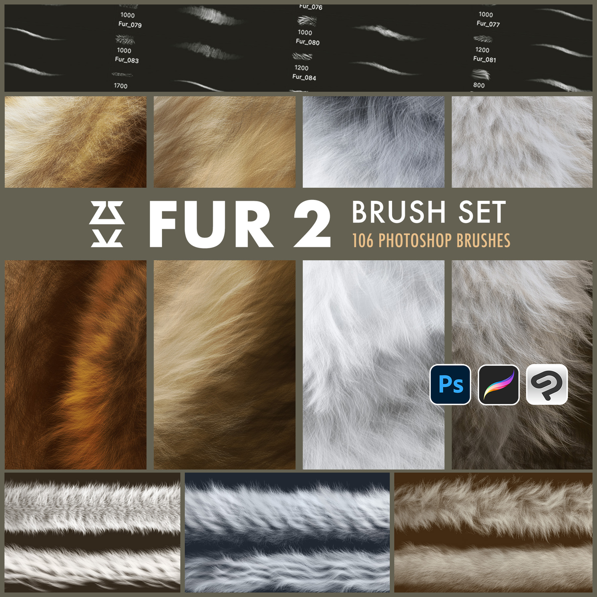 Fur 2 Brush Set