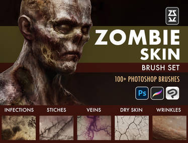 Zombie Skin Brush Set