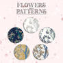 japanese flowers #02 patterns by @ammonis