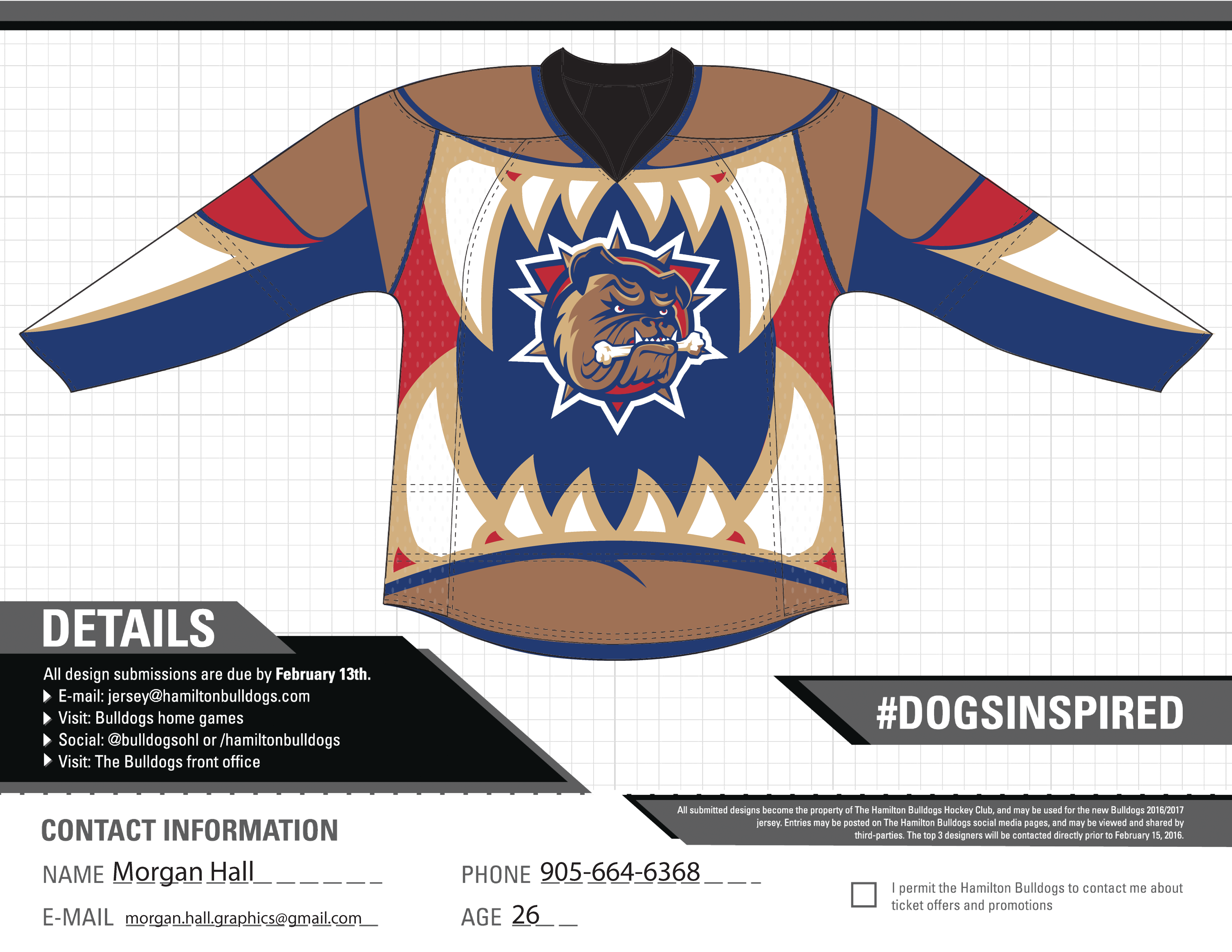 hamilton bulldogs jersey