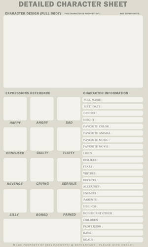 Detailed Character Sheet