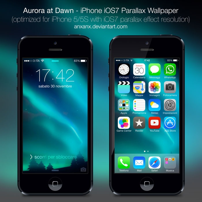 Aurora At Dawn Iphone 5 5s Ios7 Wallpaper By Anxanx On Deviantart