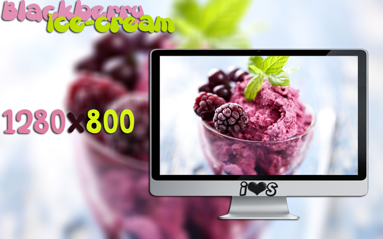 Wallpaper Blackberry Ice Cream