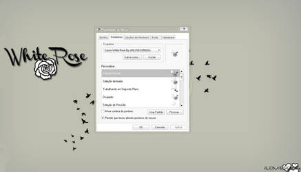 Cursor White Rose By oOILOVESONGOo