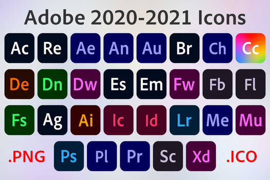 Adobe 2020-2021 Icons