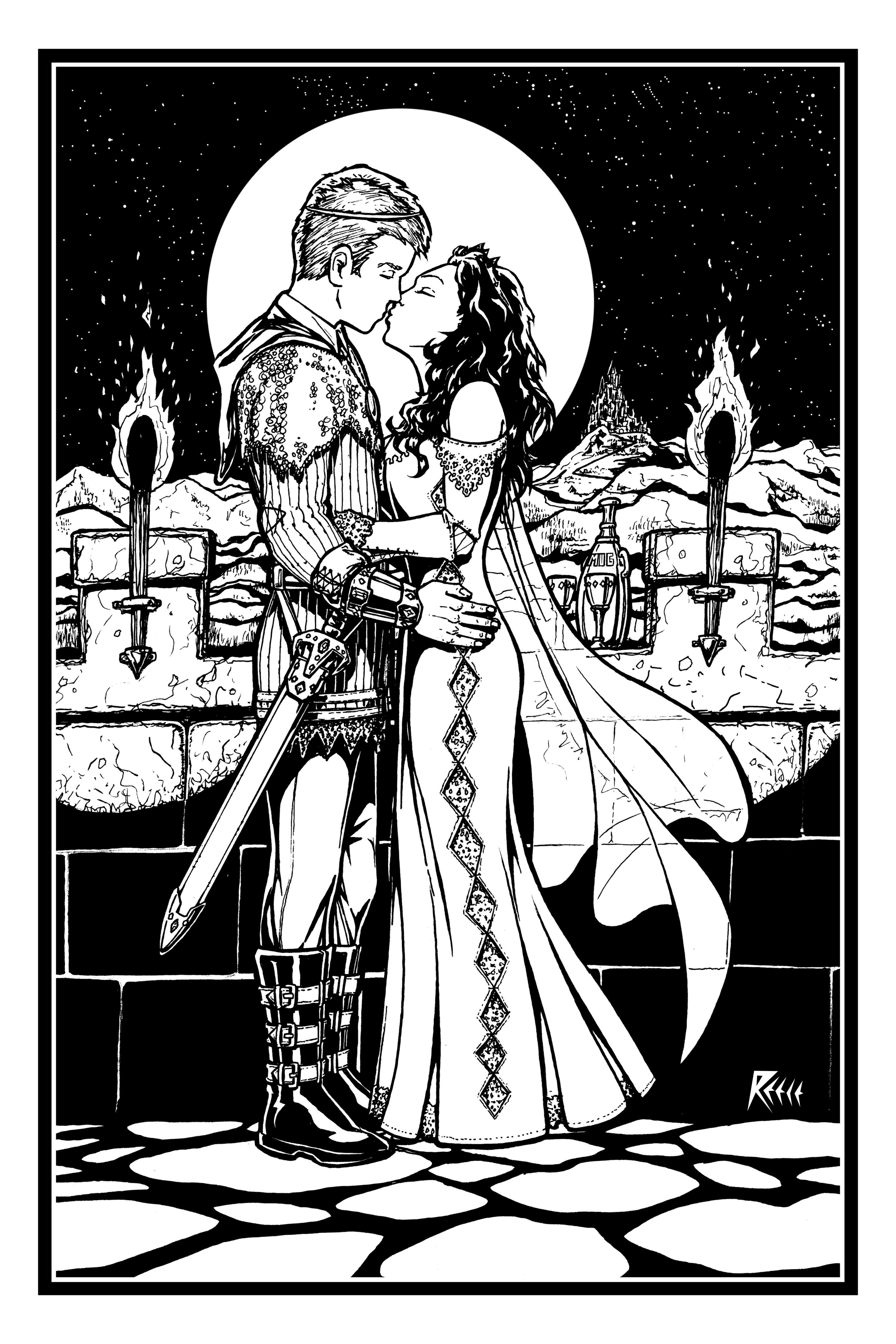 COMMISSION: FANTASY KNIGHT AND LADY by ReeceFriesen on DeviantArt