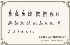24 Castle and Watchtower Brushes by RodTyberius