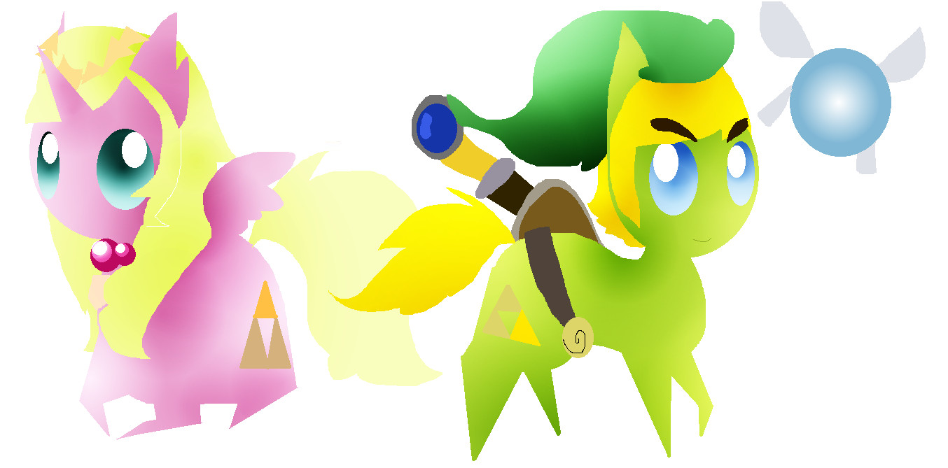 link and zelda pony