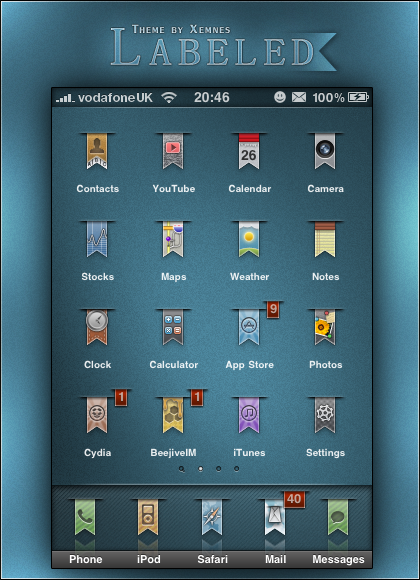 Labeled Theme for iPhone