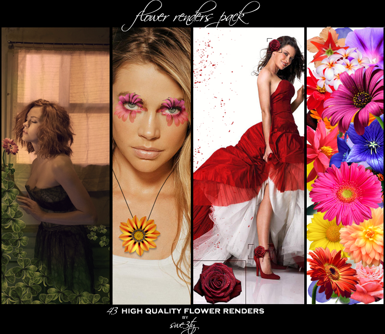 Flower renders pack by swe3ty