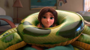 Lara croft vs Inflatable Snake IA video (273)