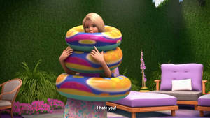 Barbie vs inflatable snake IA video (43)