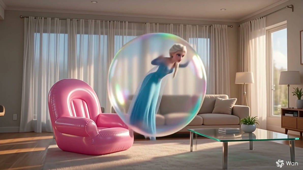 Elsa inside a bubble video AI #2 by delta-28 on DeviantArt