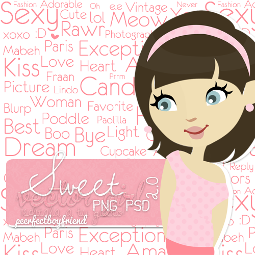 Sweet Vector Girl PSD