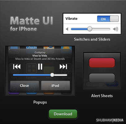 Matte iPhone UI v1.1