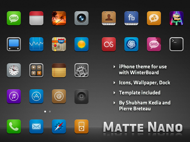 Matte Nano theme for iPhone