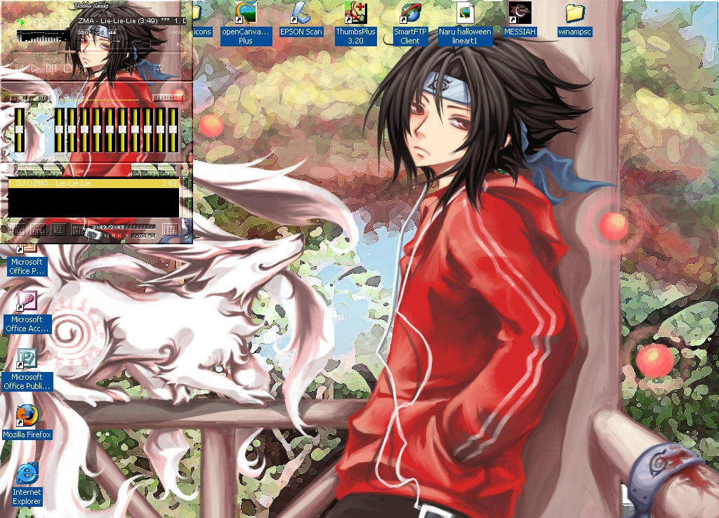 Kyubi and Sasuke desktop by Yamahito-Saki on DeviantArt