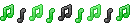 Music Note Divider (GrnBlk) - F2U! by Drache-Lehre