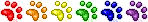 Paw Print Divider (Rainbow) - F2U! by Drache-Lehre