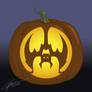 Halloween Pumpkin Pattern: Demon Bat