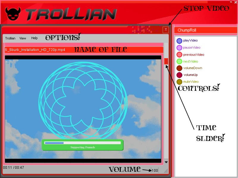 Trollian (from Homestuck) VLC Skin