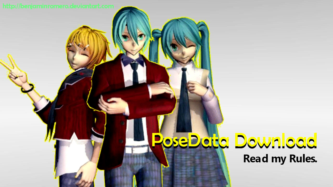 [MMD Download] Benjamin's PoseData Pack#1