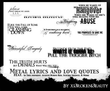 Metal lyrics + Love text vol.1