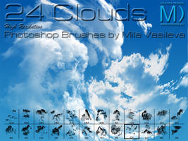 24 Clouds - Photoshop Brushes