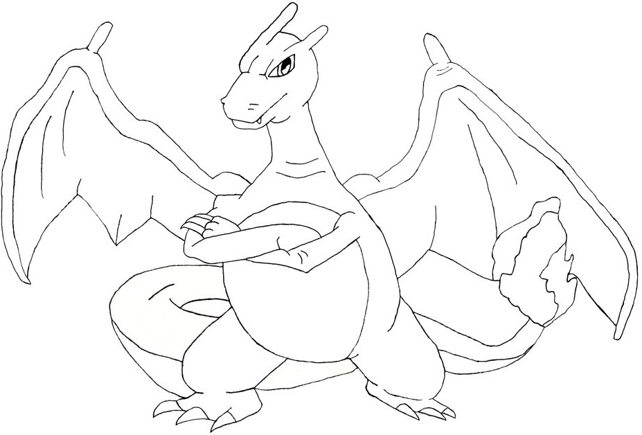 Charizard (Line art sketch) by Gryphondrake7991 on DeviantArt