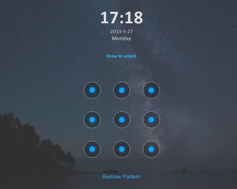 Pattern Unlock for XWidget