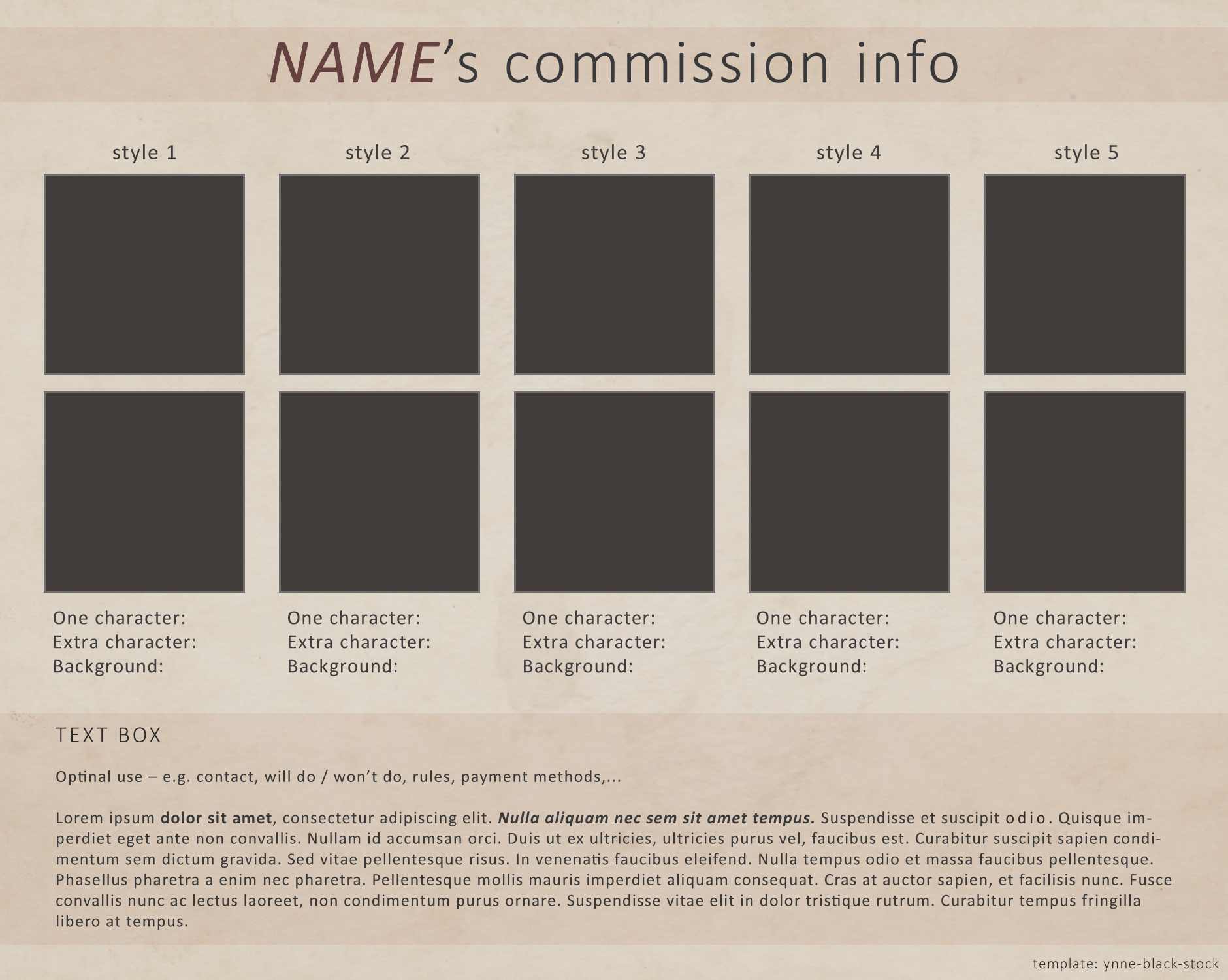 Commission Sheet And Character Templates On Bringbackfairprices Deviantart